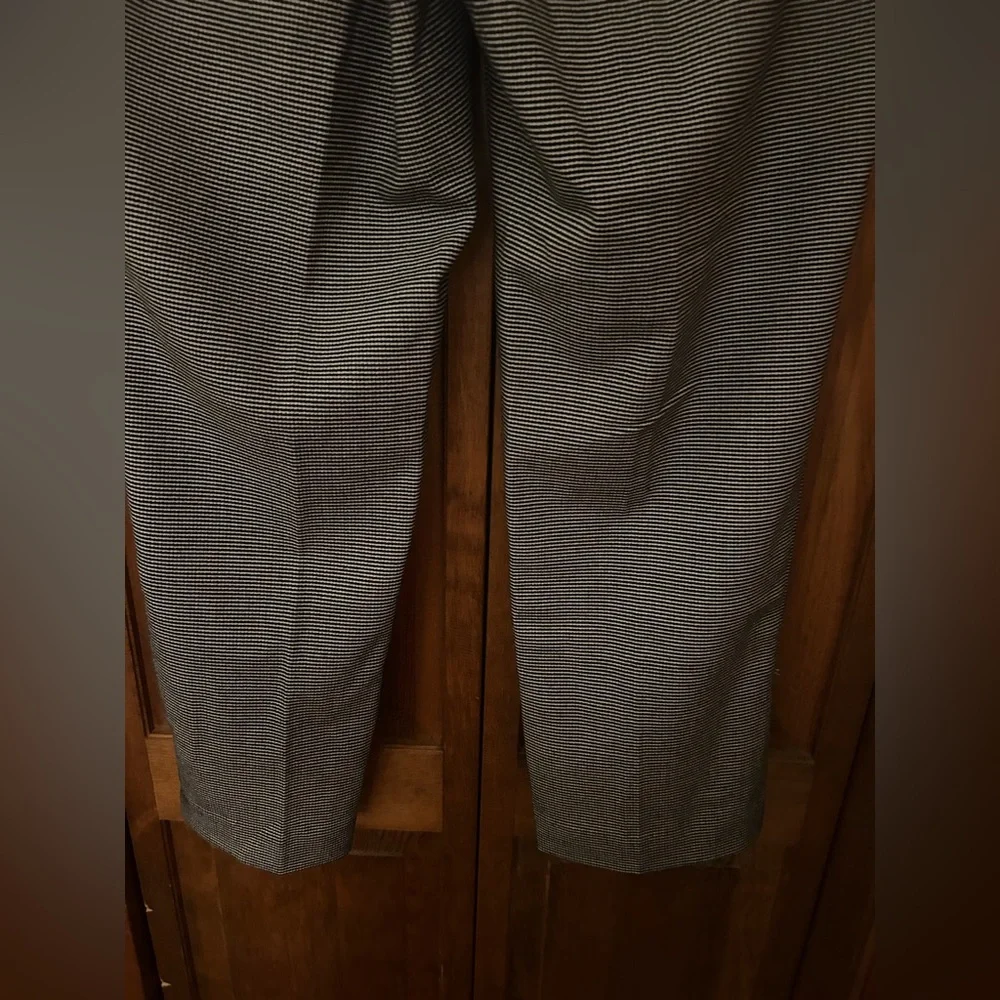 Ann Taylor Women's Preppy Classic Curvy Fit Black White & Houndstooth Pants